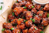 Sticky Honey Garlic Cauliflower Wings Recipe
