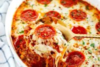 Low-Carb Cheesy Spaghetti Squash Pizza Casserole