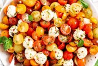Marinated Summer Caprese with Heirloom Tomatoes and Fresh Basil