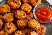Crispy Air Fryer Sweet Potato Chicken Bites Recipe