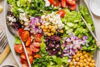 Mediterranean Chopped Salad with Feta, Olives and Lemon Dressing