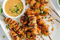 Grilled Chicken Satay with Creamy Peanut Sauce