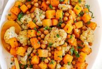 Sheet Pan Roasted Squash, Cauliflower and Chickpeas