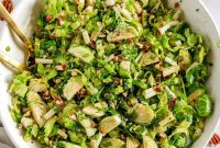 Fall Roasted Brussels Sprout Salad with Cranberries and Pecans
