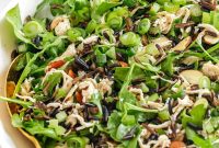 Wild Rice Chicken Salad Recipe with Cranberries and Almonds