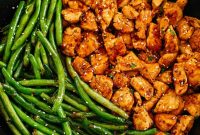 Honey Garlic Chicken with Sauteed Green Beans