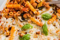 Wholesome Baked Ziti Recipe with Spinach and Ricotta
