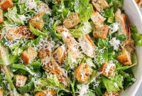 Grilled Chicken Caesar Salad with Homemade Dressing