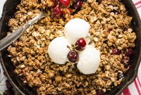 Light Cherry Crisp Recipe with Oat Crumble