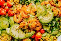 Blackened Shrimp and Grilled Corn Salad