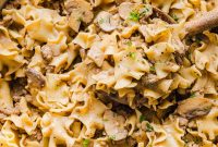 Ground Beef Stroganoff Recipe with Mushrooms and Sour Cream