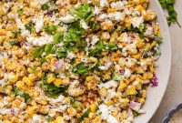 Zesty Mexican Street Corn Elote Salad with Lime and Cotija