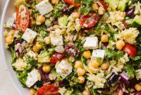 Greek Orzo Salad with Feta, Olives and Lemon Vinaigrette