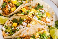Slow Cooker Chicken Al Pastor Tacos with Pineapple