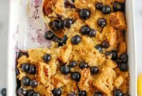 Creamy Blueberry Lemon Bread Pudding Recipe