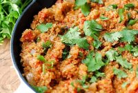 Spanish Quinoa Skillet with Tomatoes and Peppers