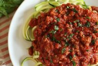 Zucchini Noodles with Classic Bolognese Sauce