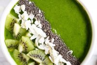 Tropical Green Smoothie Bowl Recipe with Mango and Spinach