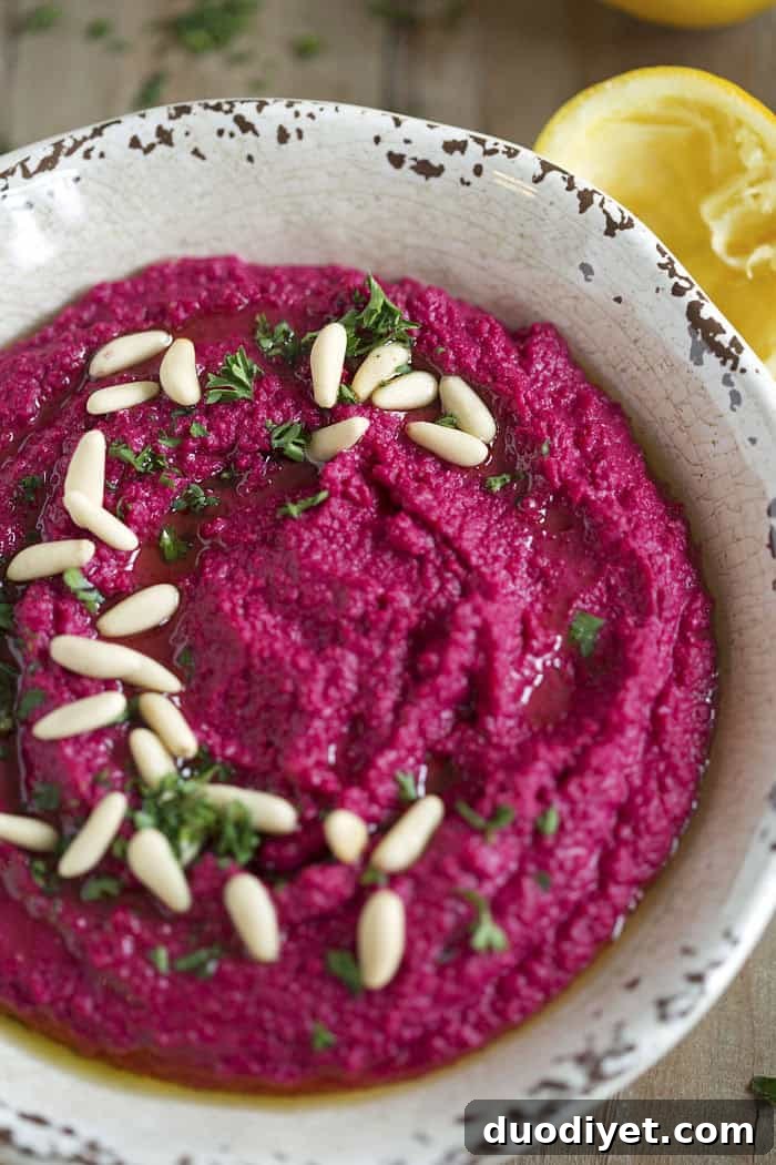 Creamy Roasted Beet Hummus with Lemon and Tahini 2 Creamy Roasted Beet Hummus — gluten-free, dairy-free, vegan