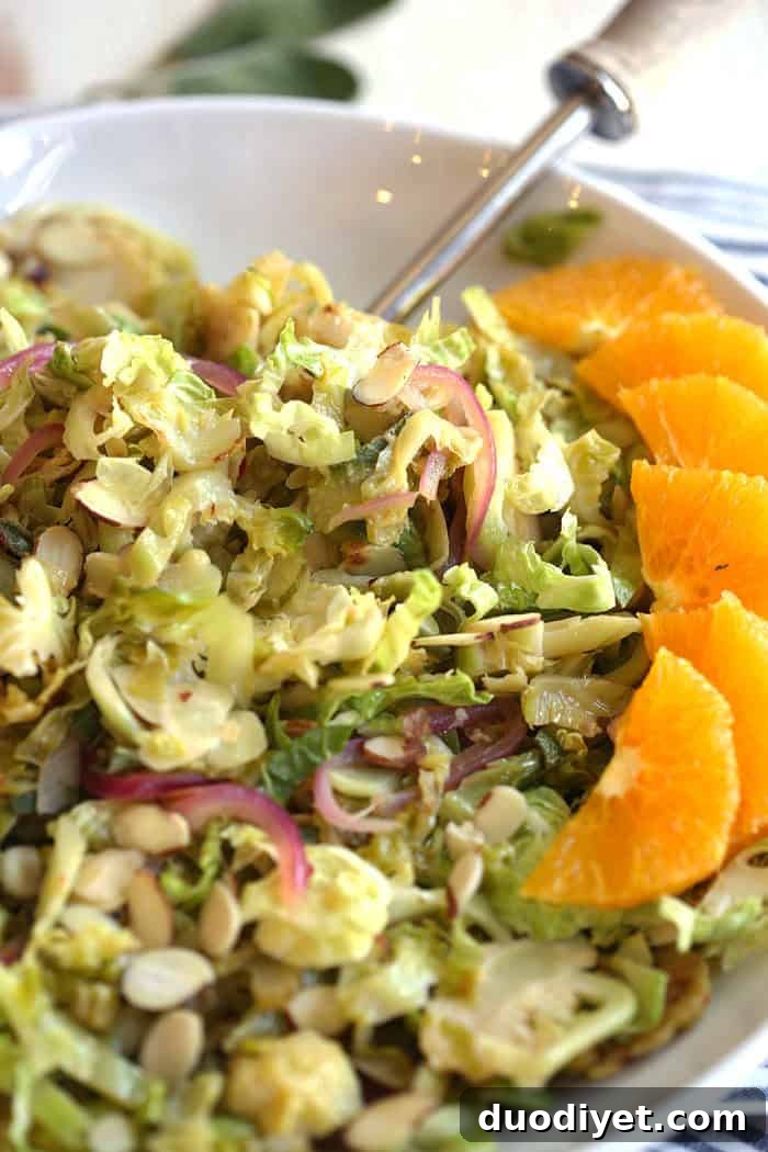 Warm Brussels Sprouts and Sage Salad close-up