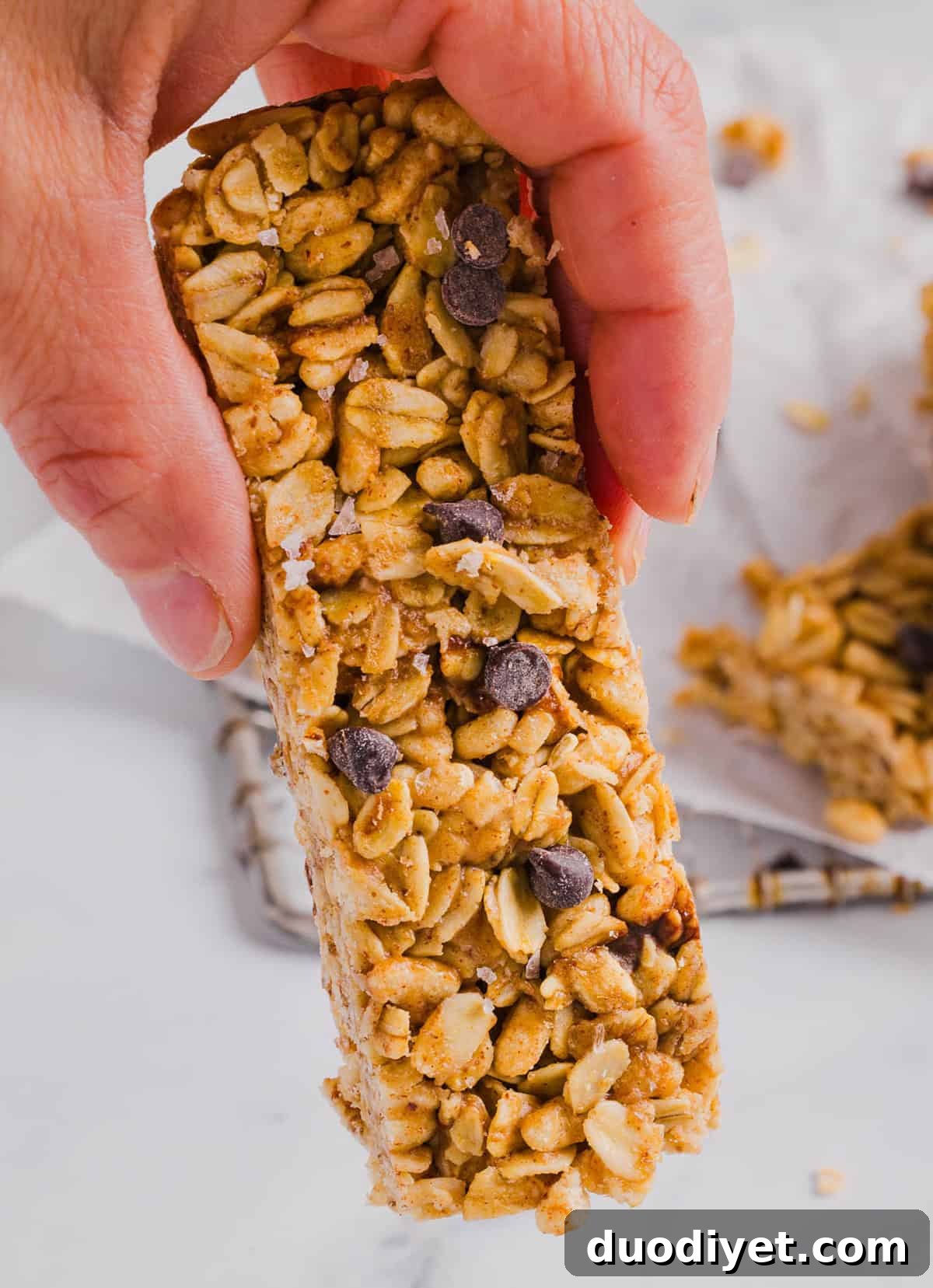 No-Bake Almond Butter Granola Bars Recipe 8 Package of almond butter granola bars ready to grab
