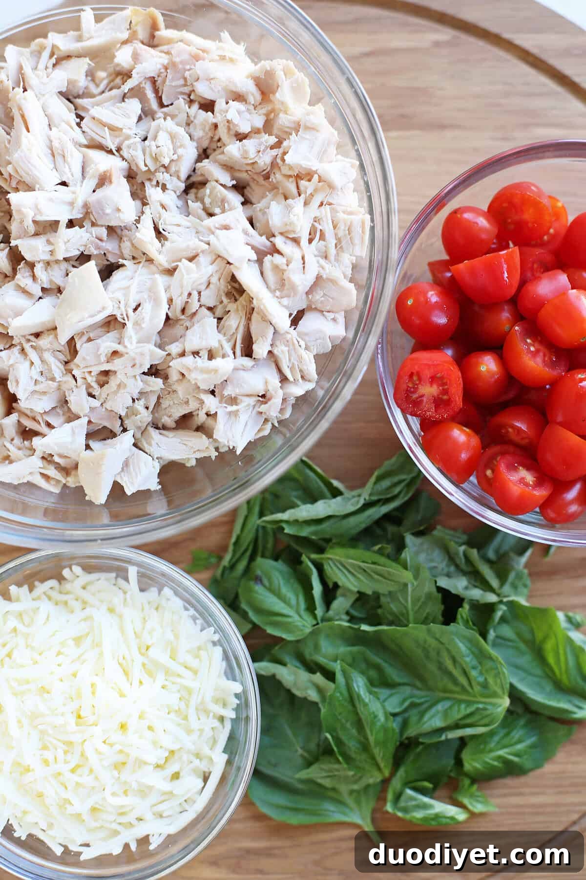 Caprese Chicken and Quinoa Bake Recipe 3 This Cheesy Caprese Chicken and Quinoa Casserole is the perfect healthy weeknight meal that is hearty, full of flavor and sure to please your entire family!