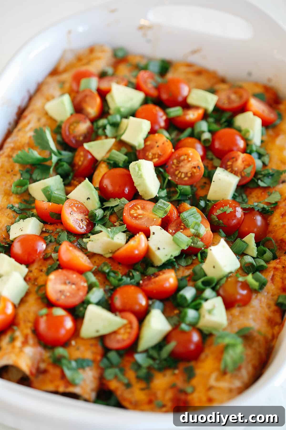 Protein-Packed Breakfast Enchiladas Recipe with Eggs and Salsa 2 Healthy Breakfast Enchiladas that are cheesy, spicy and full of so much flavor and can easily be prepped ahead of time for a quick delicious breakfast!