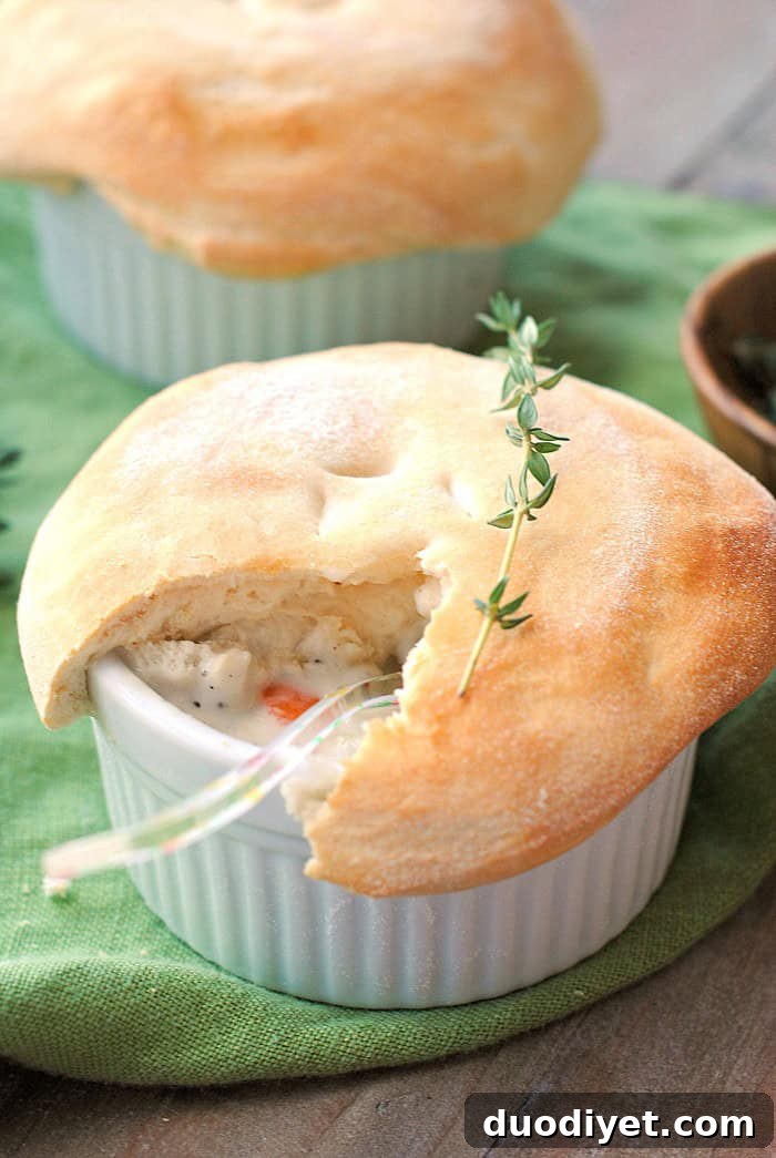 Skinny Chicken Pot Pies - finished dish