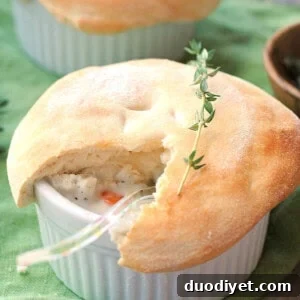 Individual chicken pot pie