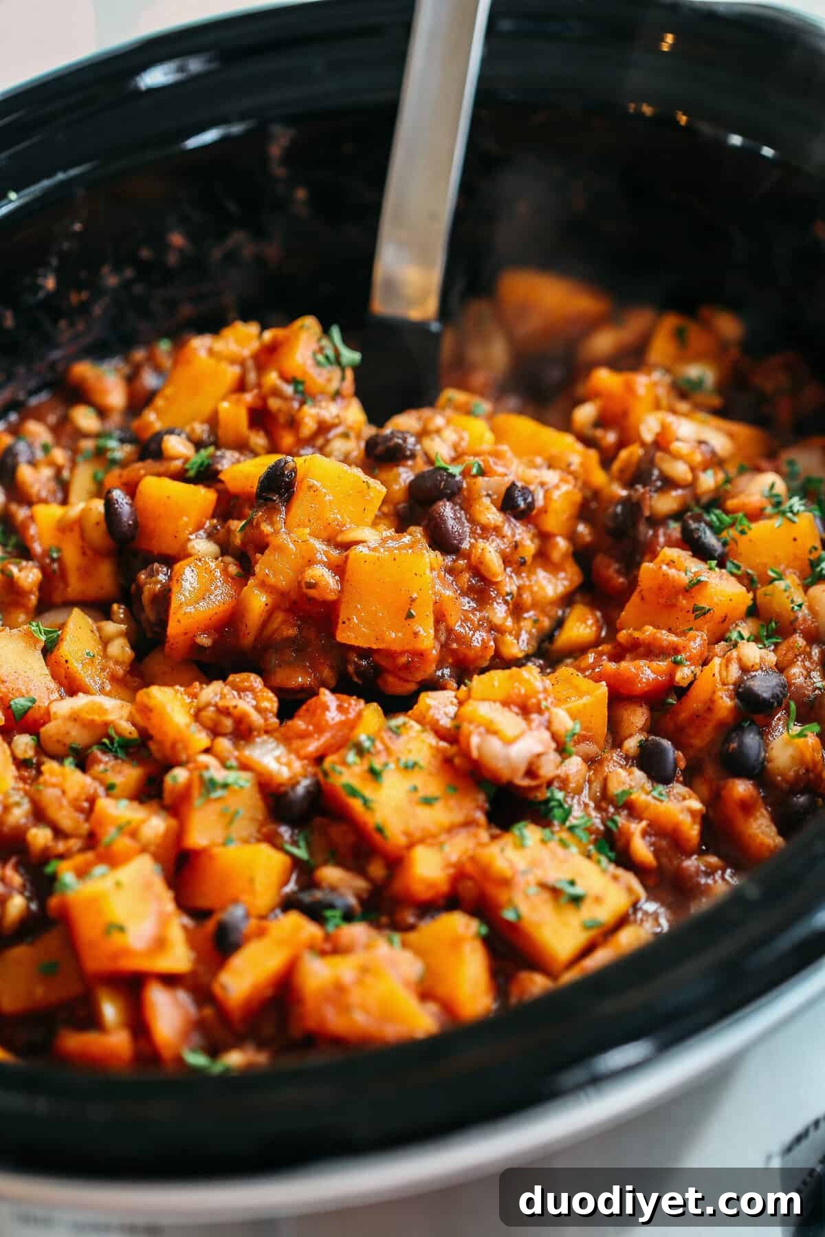 Slow-Cooker Butternut Squash and Farro Chili Recipe 5 Serving butternut squash chili