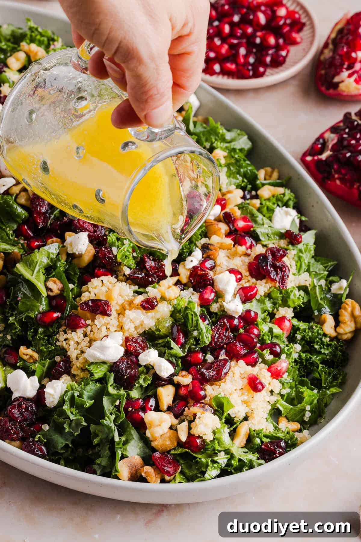 Winter Kale and Quinoa Salad Recipe 7 Winter Kale and Quinoa Salad ready to serve