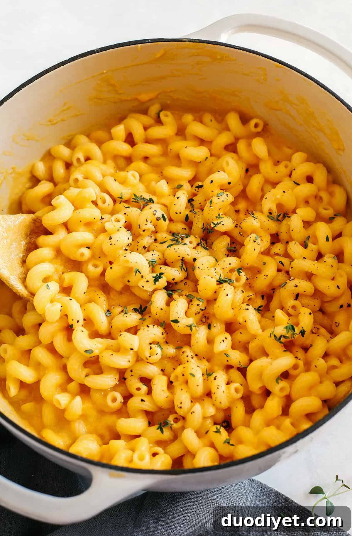 This One Pot Butternut Squash Mac and Cheese is rich, extra creamy, and loaded with so much incredible flavor! Easily made in just 30 minutes for a cozy weeknight dinner the whole family will love!