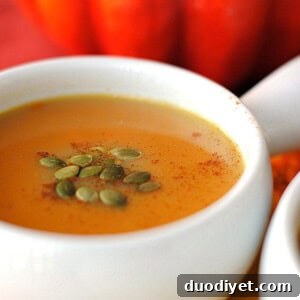 Finished gingered pumpkin soup