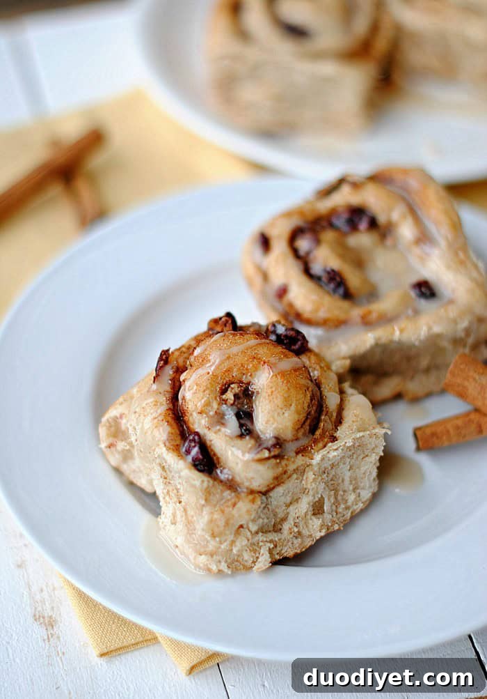 Cranberry Maple Cinnamon Rolls with Brown Butter Glaze 2 Cranberry Maple Cinnamon Rolls