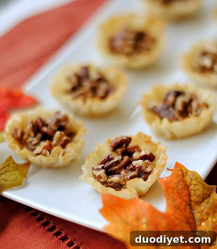 Mini Maple Pecan Pies on a plate