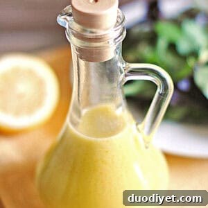 Small bowl of champagne vinaigrette ready to serve