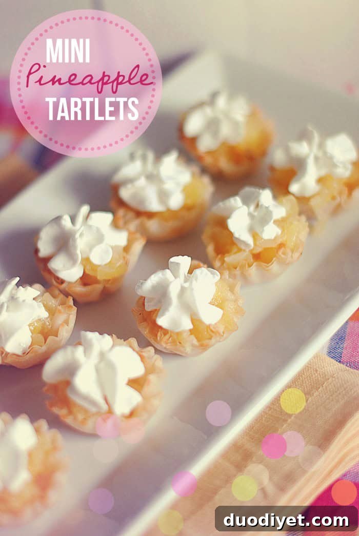 Pineapple tartlets on a plate