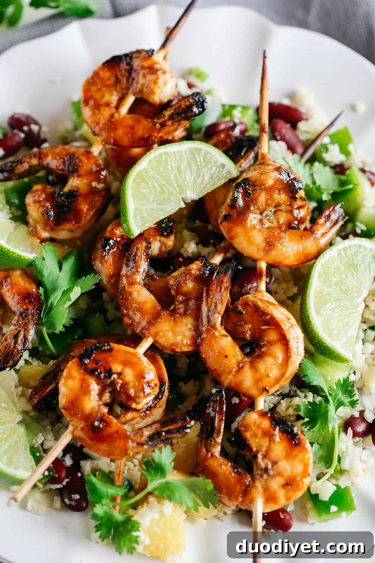 This Caribbean Jerk Shrimp with Cauliflower Rice is super flavorful, deliciously filling and perfect for weekly meal prep!