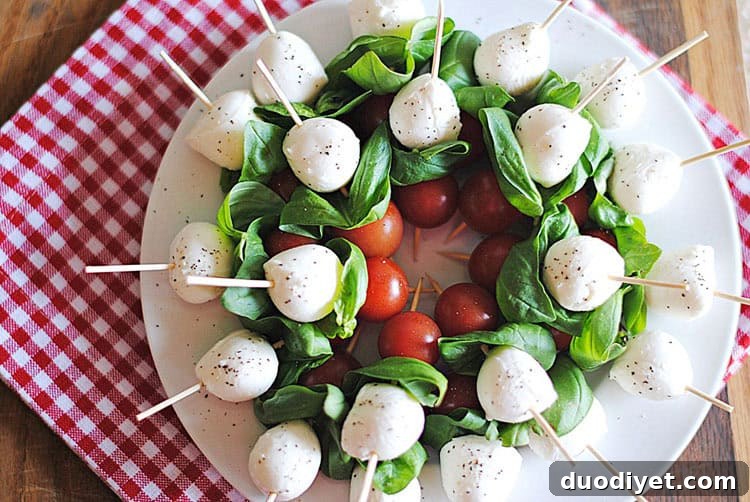 Balsamic-Glazed Caprese Skewers Recipe 2 Caprese skewer 1