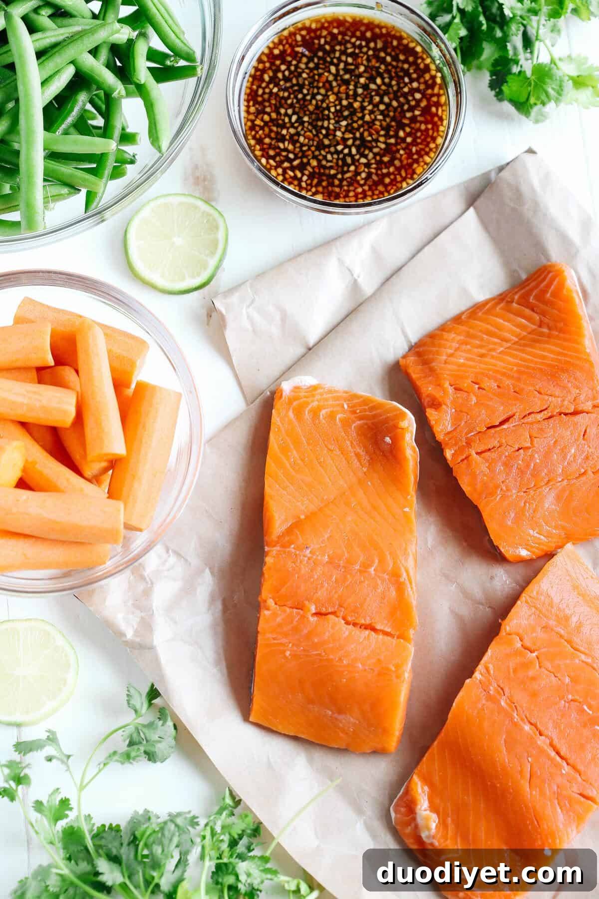 Sheet Pan Salmon with Ginger-Soy Glaze 3 This Sheet Pan Ginger Soy Glazed Salmon makes the perfect weeknight dinner that’s quick, healthy and easily made all on one pan!
