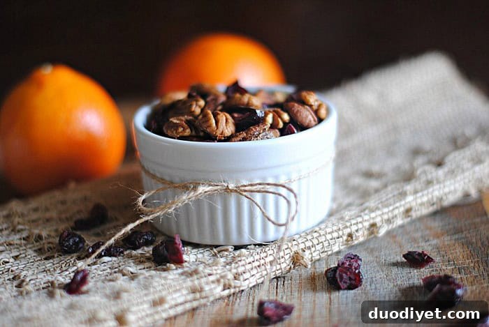 Jar of Orange Chipotle-Spiced Pecan Mix