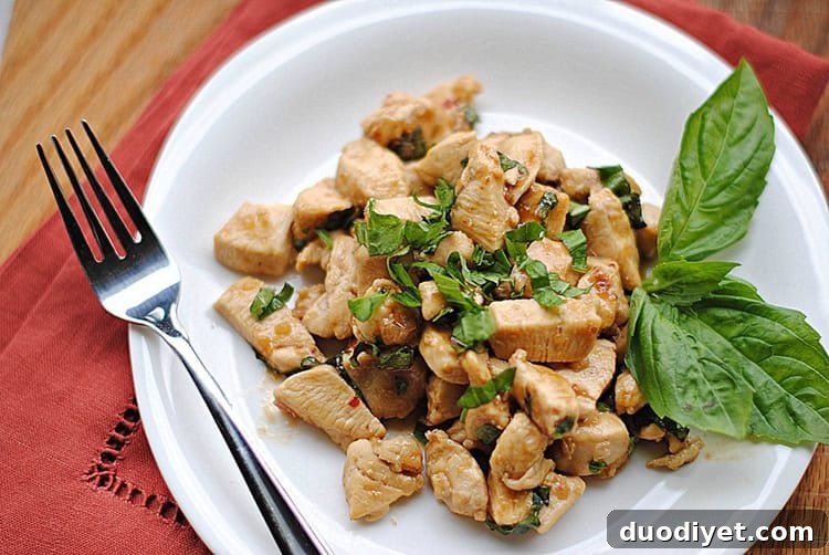 Spicy Thai Basil Chicken (Pad Krapow) Stir-Fry 2 Spicy Basil Chicken - finished dish