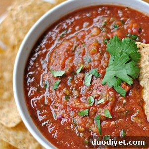 Bowl of Spicy Lime Salsa with chips