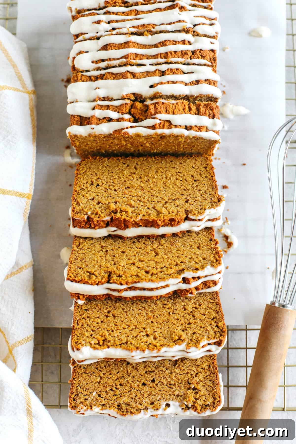 Gluten-Free Almond Flour Pumpkin Bread Recipe 4 Pumpkin bread with glaze