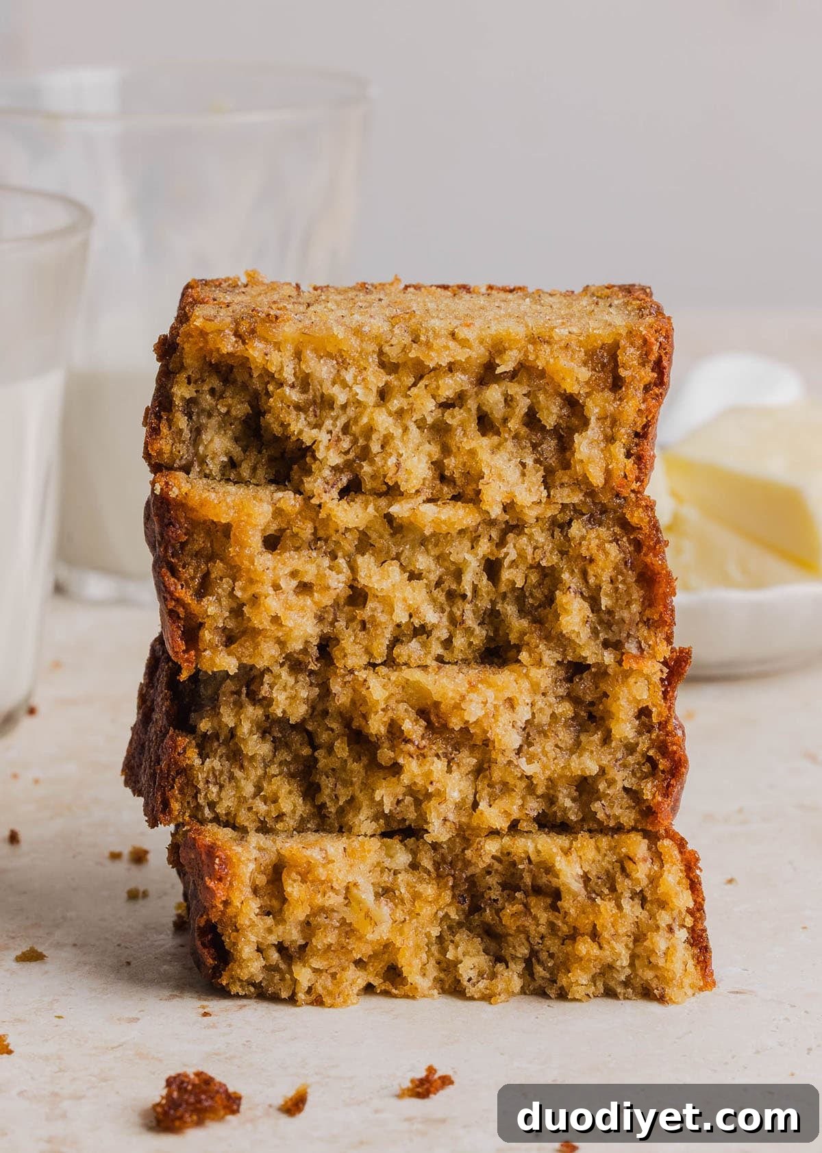 Banana bread variation with nuts
