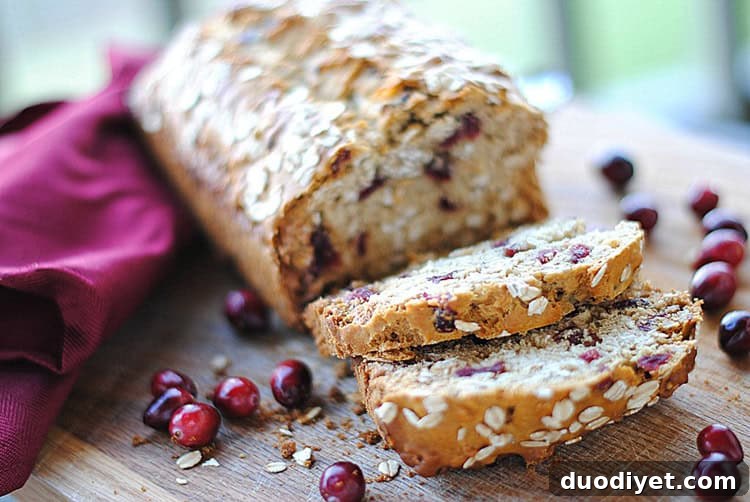 Cranberry oat bread whole loaf