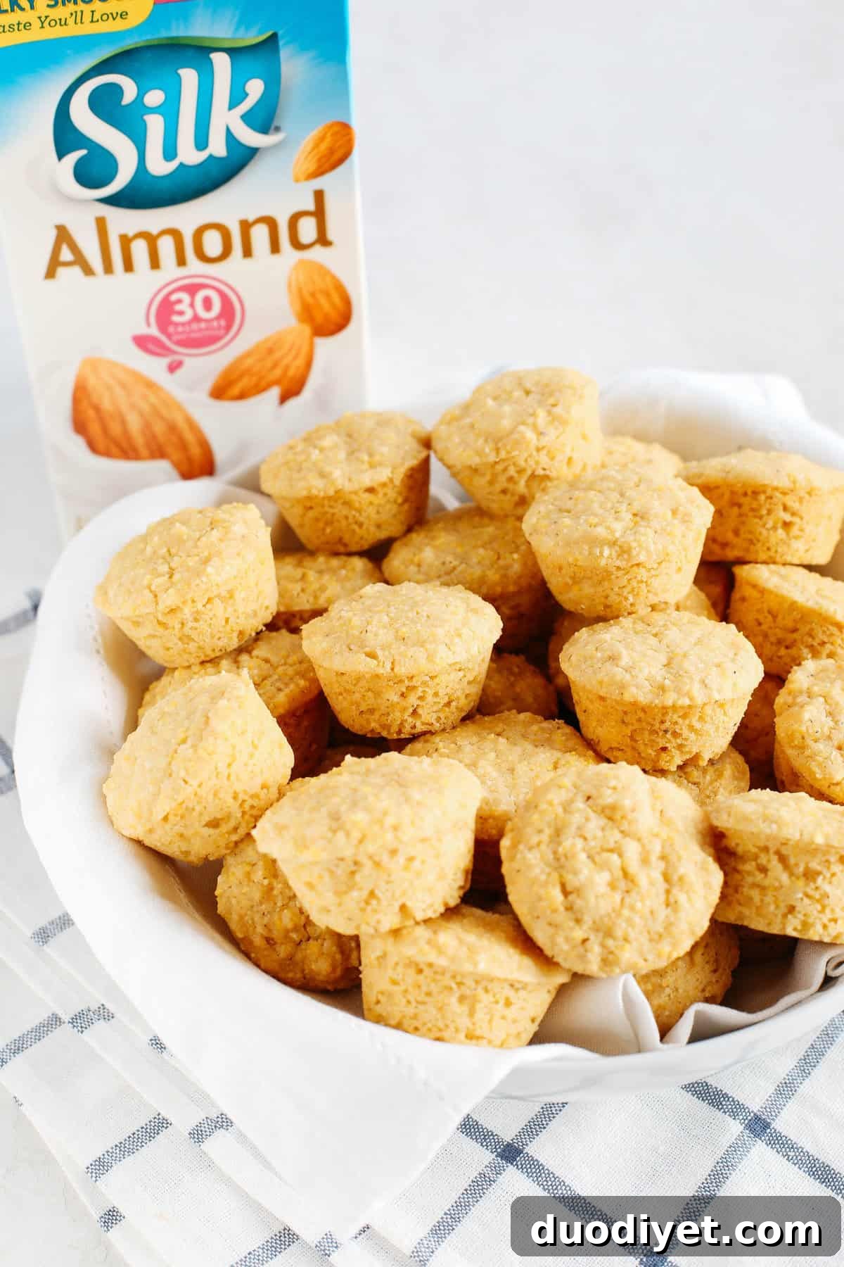 Moist and Fluffy Honey Cornbread Mini Muffins! #dairyfree #vegan