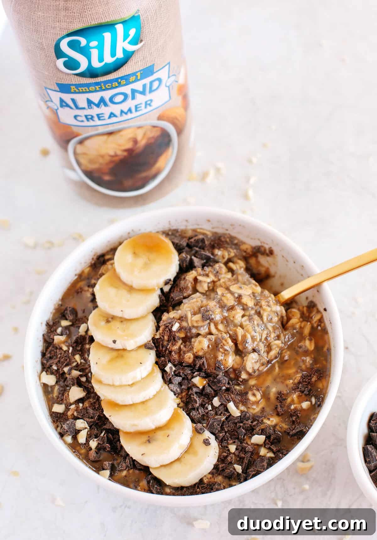 Creamy Salted Caramel Overnight Oats Recipe 4 Caramel sauce spooned over overnight oats