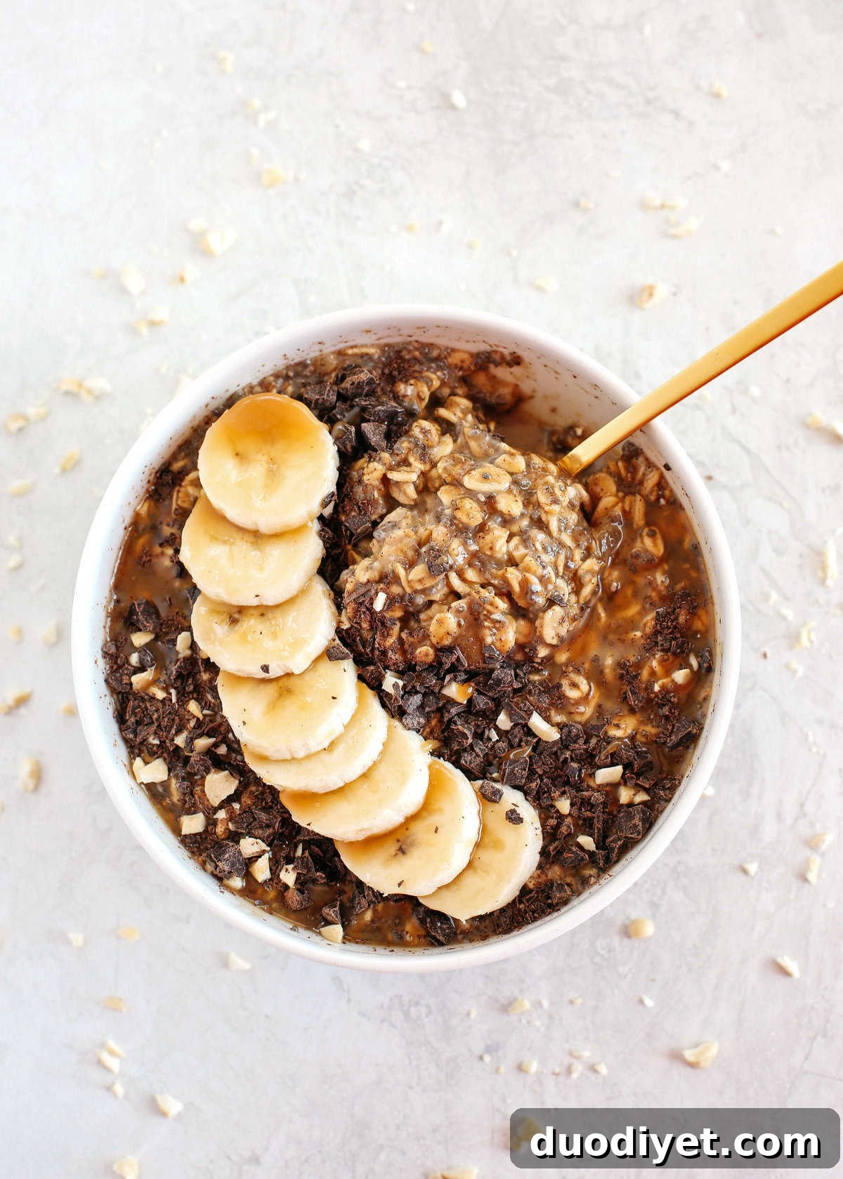 Creamy Salted Caramel Overnight Oats Recipe 5 Salted Caramel Overnight Oats close-up