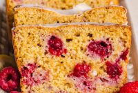 Moist Raspberry Lemon Yogurt Loaf Recipe
